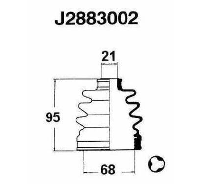 J2883002
NIPPARTS
Zestaw osłon, wał napędowy
