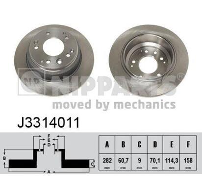 J3314011
NIPPARTS
Tarcza hamulcowa
