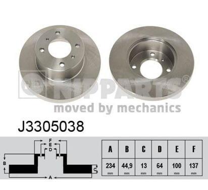 J3305038
NIPPARTS
Tarcza hamulcowa
