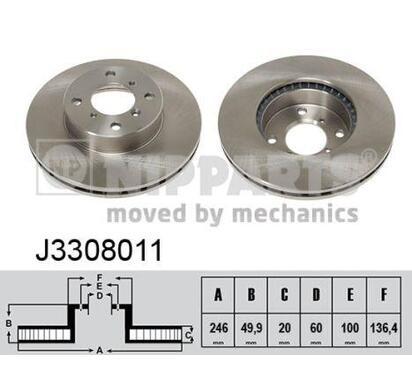 J3308011
NIPPARTS
Tarcza hamulcowa
