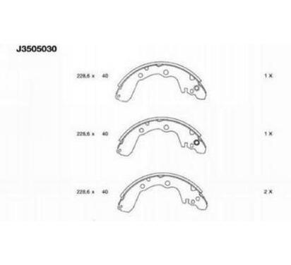 J3505030
NIPPARTS
Zestaw szczęk hamulcowych
