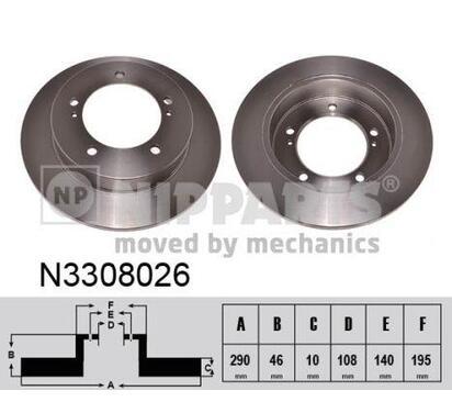 N3308026
NIPPARTS
Tarcza hamulcowa
