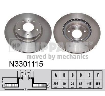 N3301115
NIPPARTS
Tarcza hamulcowa
