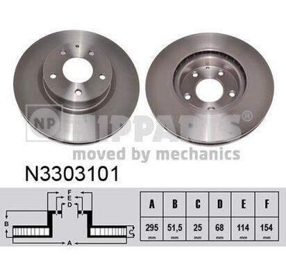 N3303101
NIPPARTS
Tarcza hamulcowa
