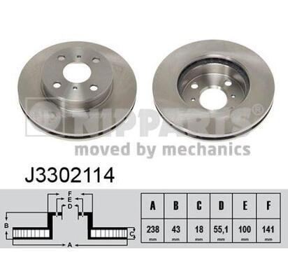 J3302114
NIPPARTS
Tarcza hamulcowa
