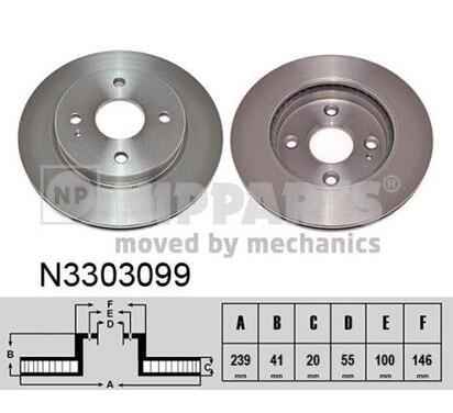 N3303099
NIPPARTS
Tarcza hamulcowa
