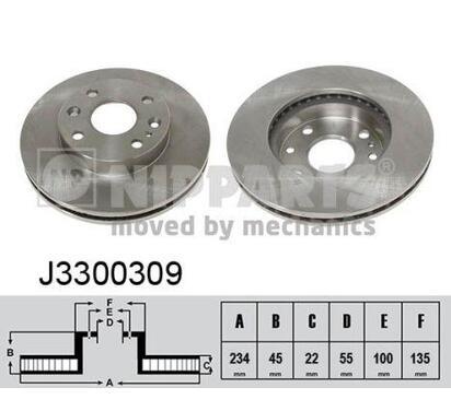 J3300309
NIPPARTS
Tarcza hamulcowa
