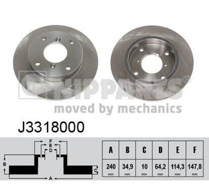 J3318000
NIPPARTS
Tarcza hamulcowa
