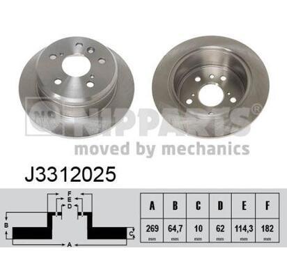 J3312025
NIPPARTS
Tarcza hamulcowa
