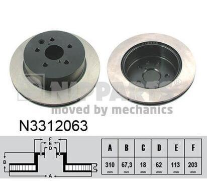 N3312063
NIPPARTS
Tarcza hamulcowa
