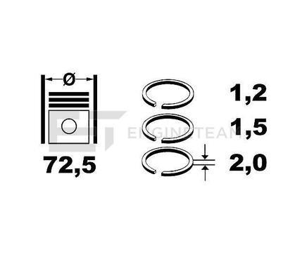 R1007300
ET ENGINETEAM
Zestaw pierścieni tłokowych
