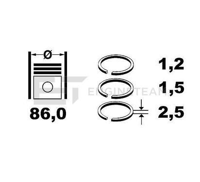 R1007400
ET ENGINETEAM
Zestaw pierścieni tłokowych
