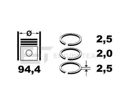 R1007100
ET ENGINETEAM
Zestaw pierścieni tłokowych
