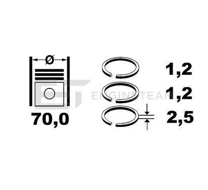 R1001700
ET ENGINETEAM
Zestaw pierścieni tłokowych
