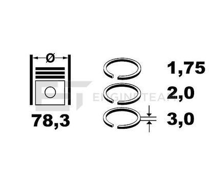 R1007700
ET ENGINETEAM
Zestaw pierścieni tłokowych

