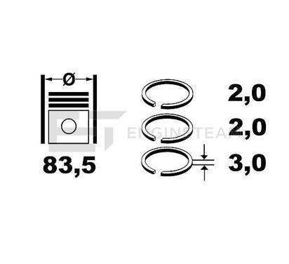 R1002750
ET ENGINETEAM
Zestaw pierścieni tłokowych
