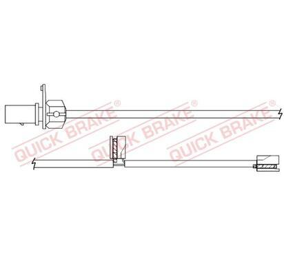 WS 0357 A
QUICK BRAKE
Styk ostrzegawczy, zużycie okładzin hamulcowych
