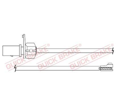 WS 0358 A
QUICK BRAKE
Styk ostrzegawczy, zużycie okładzin hamulcowych
