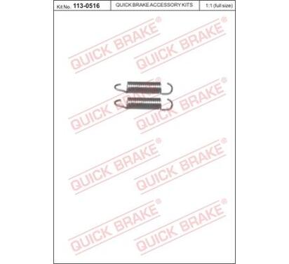 113-0516
QUICK BRAKE
Zestaw naprawczy, dźwignia hamulca postojowego (zacisk)
