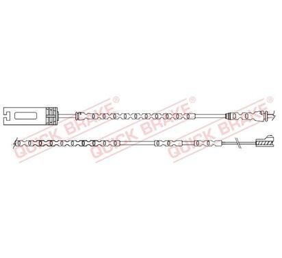 WS 0354 A
QUICK BRAKE
Styk ostrzegawczy, zużycie okładzin hamulcowych
