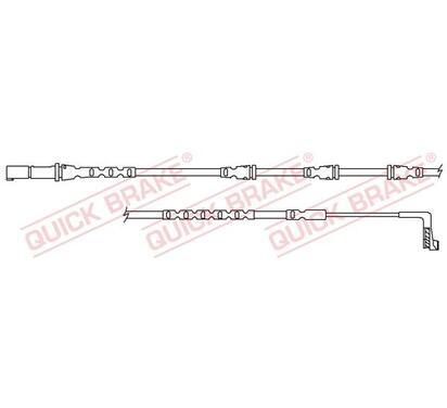 WS 0380 A
QUICK BRAKE
Styk ostrzegawczy, zużycie okładzin hamulcowych
