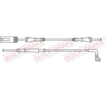 WS 0381 A
QUICK BRAKE
Styk ostrzegawczy, zużycie okładzin hamulcowych
