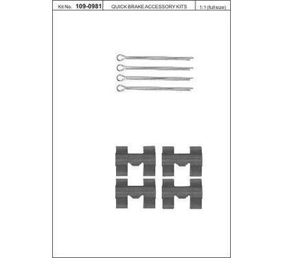 109-0981
QUICK BRAKE
Zestaw montażowy klocków hamulcowych
