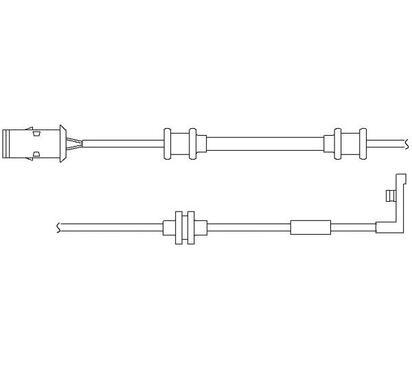 WS 0194 A
QUICK BRAKE
Styk ostrzegawczy, zużycie okładzin hamulcowych
