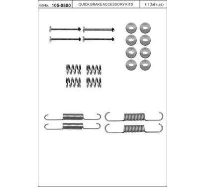 105-0880
QUICK BRAKE
Zestaw akcesoriów, szczęki hamulcowe hamulca postojowego
