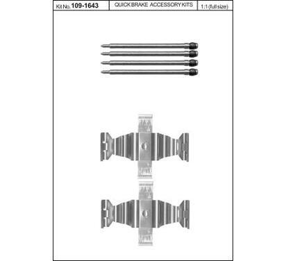 109-1643
QUICK BRAKE
Zestaw montażowy klocków hamulcowych
