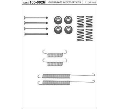 105-0026
QUICK BRAKE
Zestaw dodatków, szczęki hamulcowe
