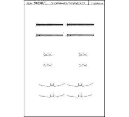 109-0901
QUICK BRAKE
Zestaw montażowy klocków hamulcowych
