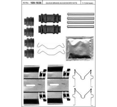 109-1836
QUICK BRAKE
Zestaw montażowy klocków hamulcowych
