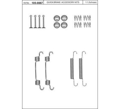105-0887
QUICK BRAKE
Zestaw akcesoriów, szczęki hamulcowe hamulca postojowego
