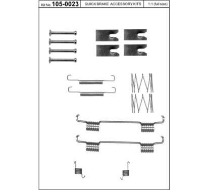 105-0023
QUICK BRAKE
Zestaw akcesoriów, szczęki hamulcowe hamulca postojowego
