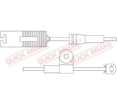 WS 0154 A
QUICK BRAKE
Styk ostrzegawczy, zużycie okładzin hamulcowych
