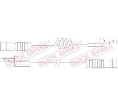 WS 0176 A
QUICK BRAKE
Styk ostrzegawczy, zużycie okładzin hamulcowych
