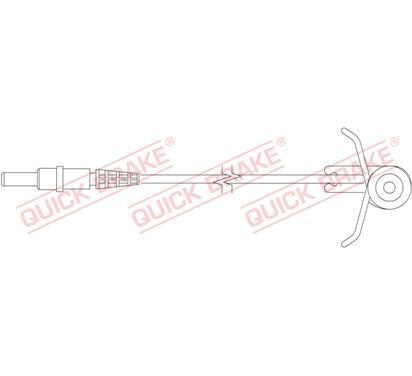 WS 0186 A
QUICK BRAKE
Styk ostrzegawczy, zużycie okładzin hamulcowych
