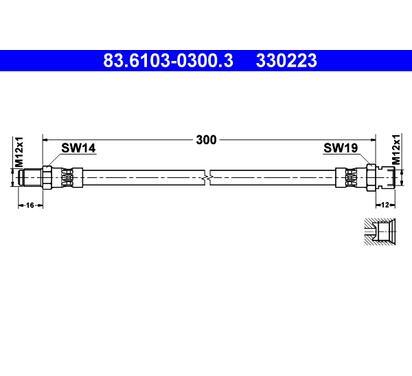 83.6103-0300.3
ATE
Przewód hamulcowy elastyczny
