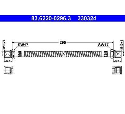 83.6220-0296.3
ATE
Przewód hamulcowy elastyczny
