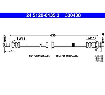 24.5120-0435.3
ATE
Przewód hamulcowy elastyczny
