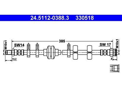 24.5112-0388.3
ATE
Przewód hamulcowy elastyczny
