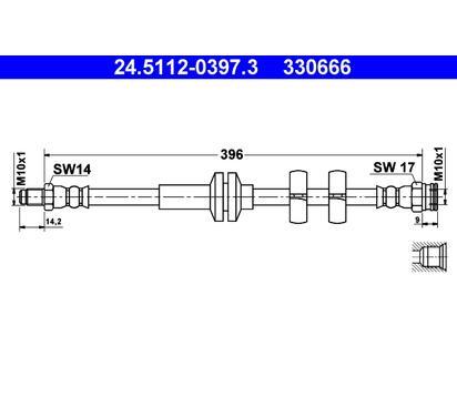 24.5112-0397.3
ATE
Przewód hamulcowy elastyczny
