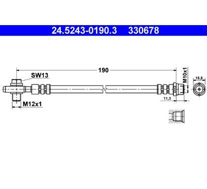 24.5243-0190.3
ATE
Przewód hamulcowy elastyczny
