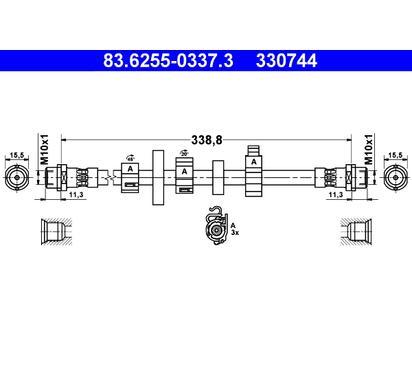 83.6255-0337.3
ATE
Przewód hamulcowy elastyczny
