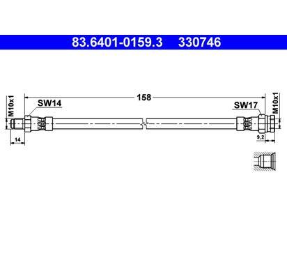 330746
ATE
Przewód hamulcowy elastyczny
