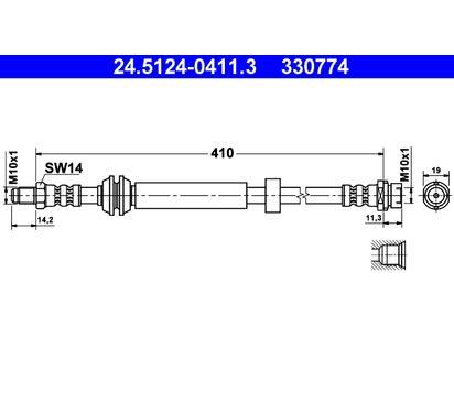 24.5124-0411.3
ATE
Przewód hamulcowy elastyczny
