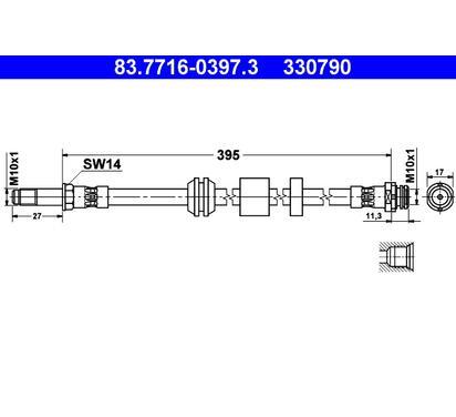 83.7716-0397.3
ATE
Przewód hamulcowy elastyczny
