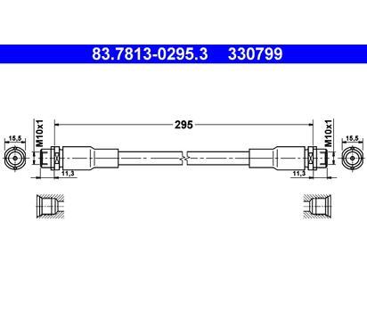 83.7813-0295.3
ATE
Przewód hamulcowy elastyczny
