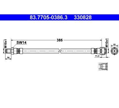 83.7705-0386.3
ATE
Przewód hamulcowy elastyczny
